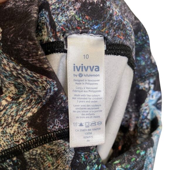 IVIVVA By Lululemon Rhythmic Tights Wunder Pants Girls 10 High Rise Sporty - Picture 9 of 11